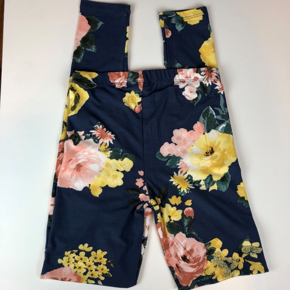 FREE with purchase❗️NWOT Soft Navy Floral Leggings - Picture 4 of 4